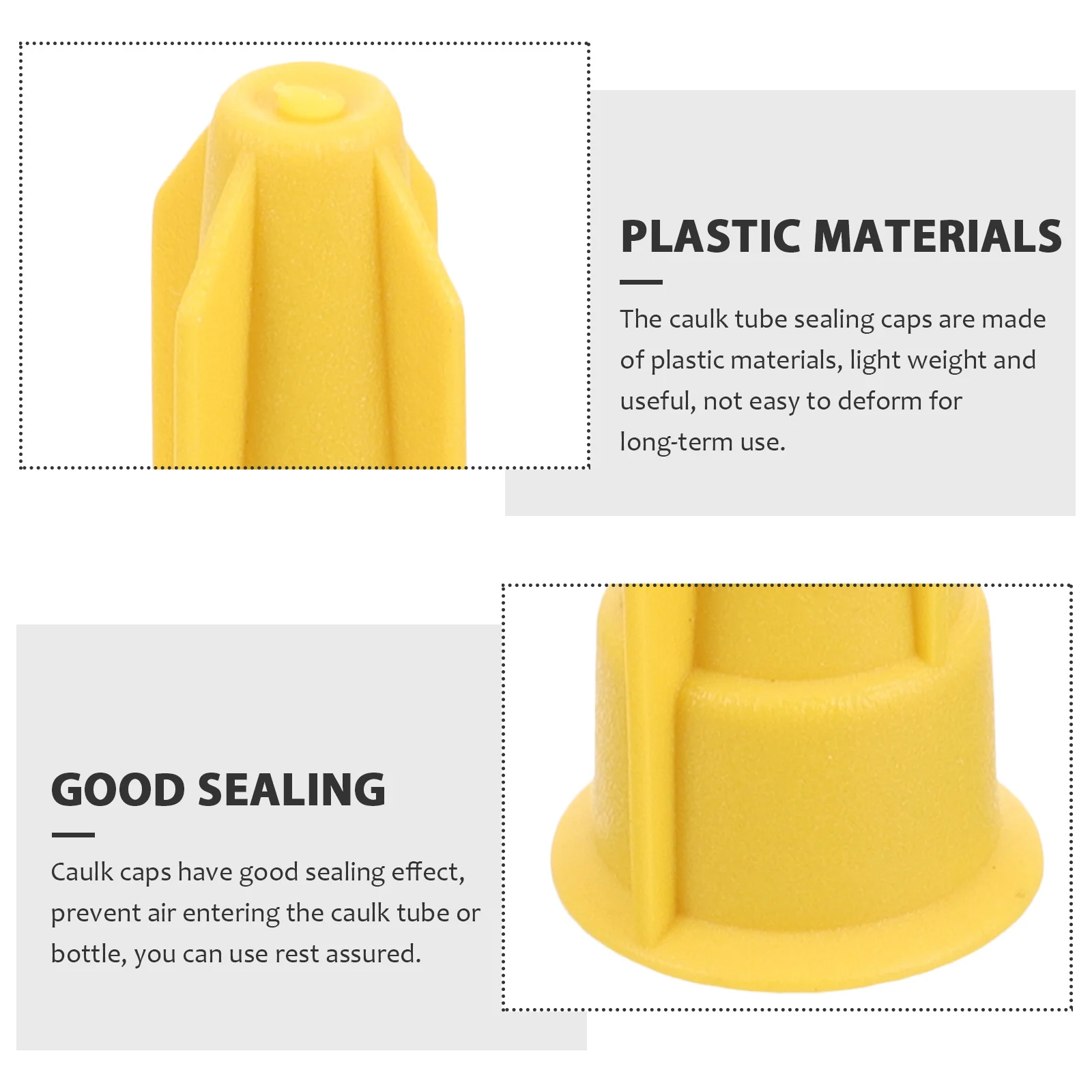 

24Pcs Caulk Caps Plastic Durable Caulking Tube Sealing Covers Save Glue Prevent Air Exposure for Caulk Tubes Caulking Cap