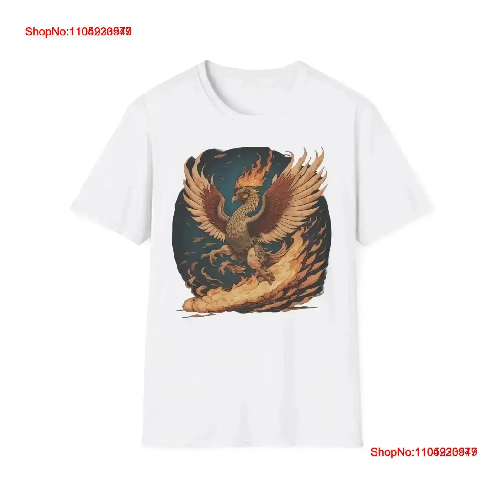 

Ancient Burning Pheonix T Shirt Oriental Japan design art Hokusai style vintage Washed streetwear Top For Everyday Wear
