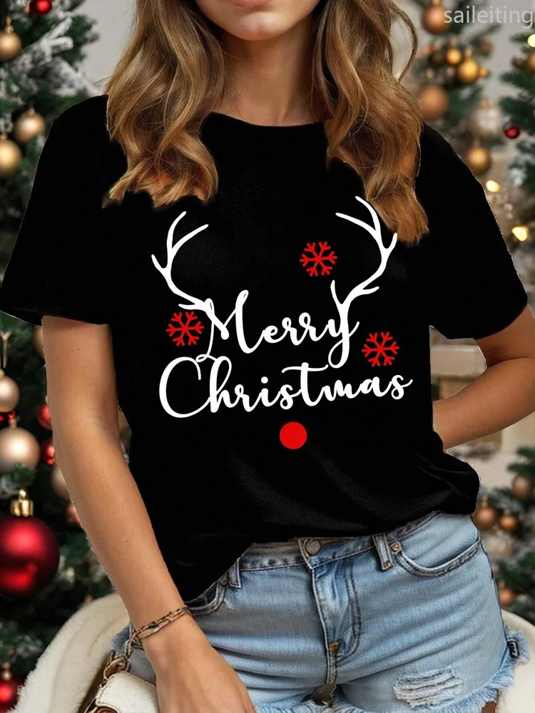 

Men's Santa Claus T-shirt short sleeved casual women's T-shirt clothing street top T-shirt aesthetic clothing