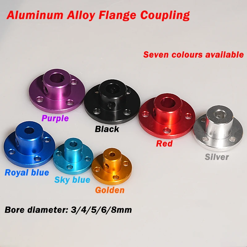 1pcs Motor Guide Shaft Coupler 3mm/4mm/5mm/6mm/8mm Aluminum Alloy Flange Coupling Motor Connector Shaft Axis Bearing Fittings