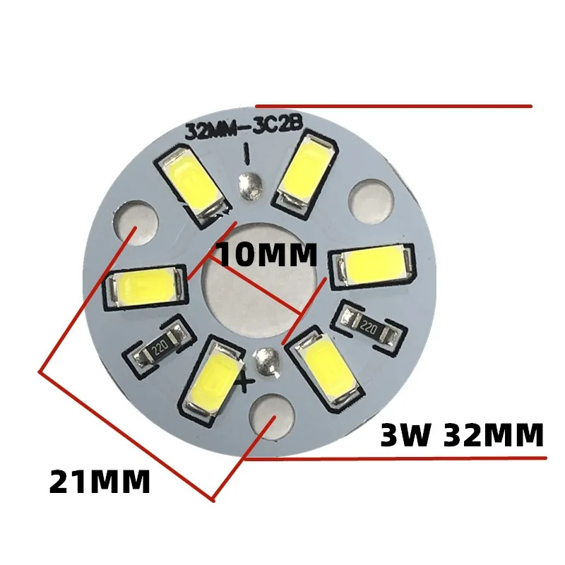 10pcs High Bright LED Light Board 3W 12V Warm White Dia 32MM SMD 5730 Chips For DIY Bulb Circular Transformation Light Source