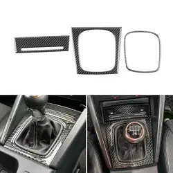 Soft Carbon Fiber Car Interior Accessories Gear Shift Panel Trim Cover For Audi A3 S3 8P 2006 2007
