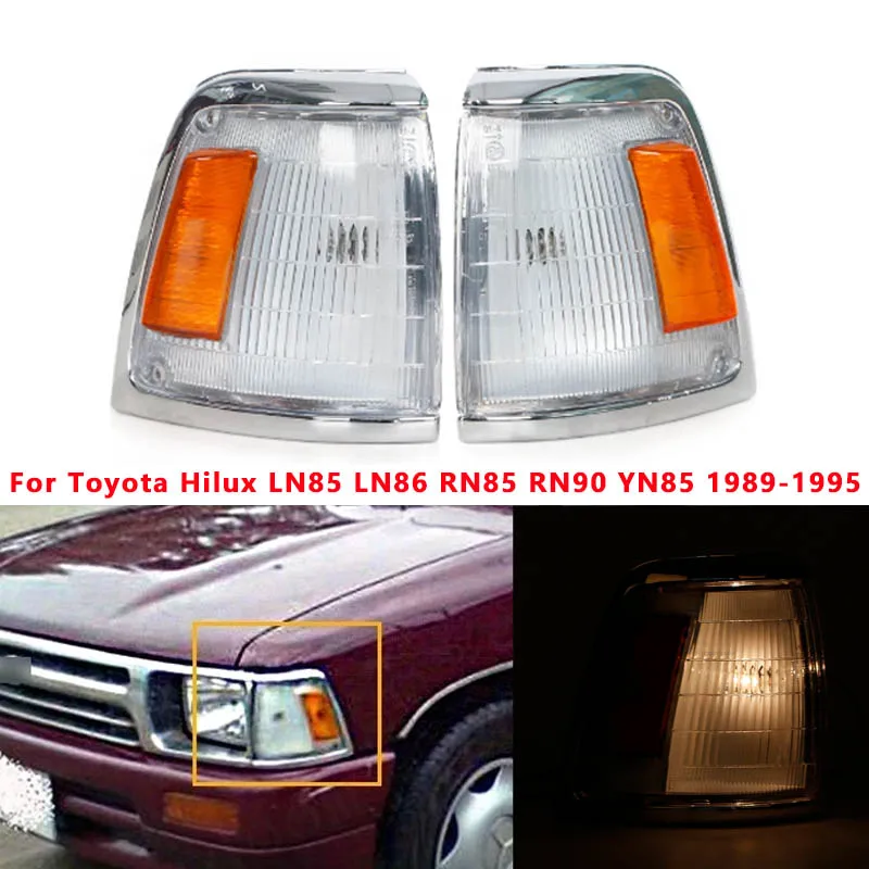 Luz intermitente de coche para Toyota Hilux LN85 LN86 RN85 RN90 YN85 1989-1995 luz de estacionamiento luz de esquina focos intermitentes