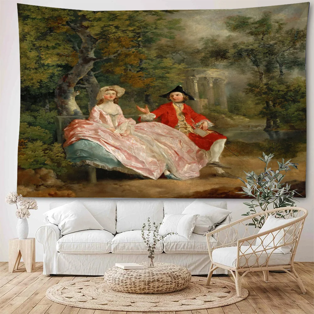 Ruble Palace collects century classic oil paintings, background decorations, tapestries, living room decorations, tapestries