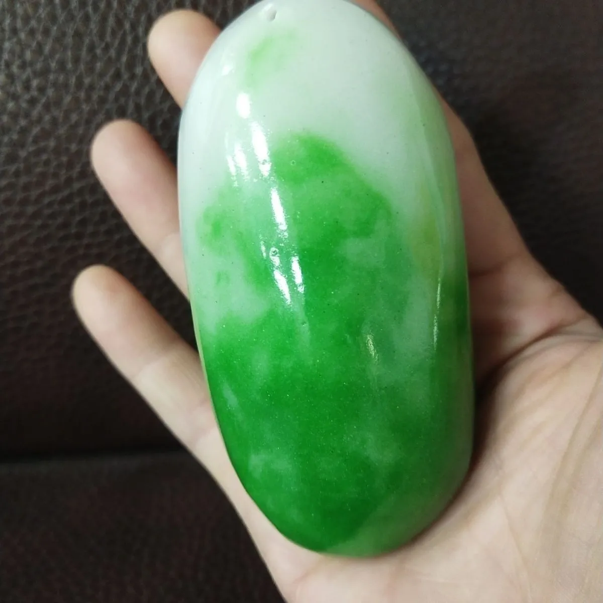 Imitation Jade Mountain River Hand Carving Ornament Jade Stone Collectible