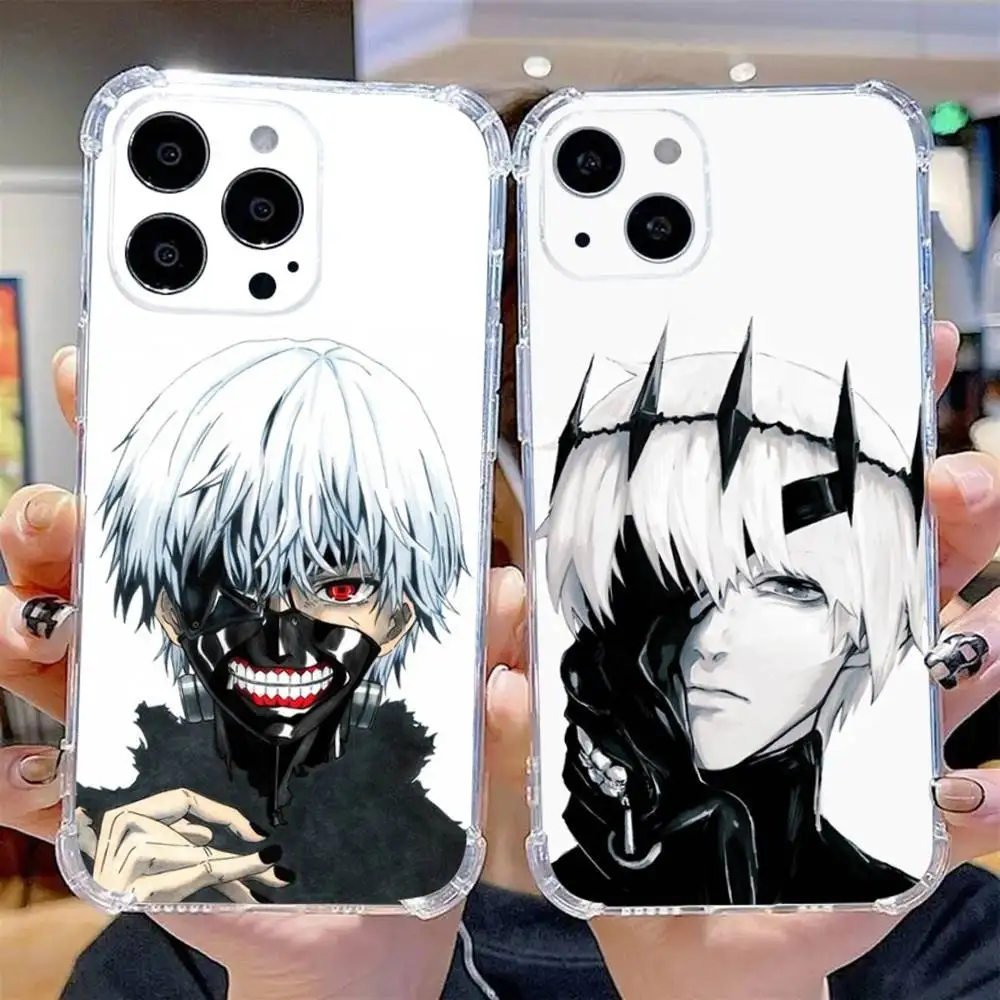 

Ken Kaneki Manga Phone Case For iPhone 16,15,14,13,12,11 Pro,Max,Plus,X,XS,XR,SE,Mini Transparent Silicone Soft