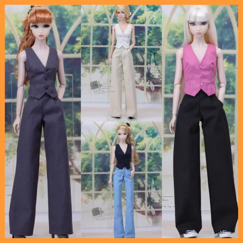 

[Customized] 1/6 Scale Female Soldiers Solid Color V-neck With Waistband Short Suit Vest Fit Momoko OB FR Model Toys