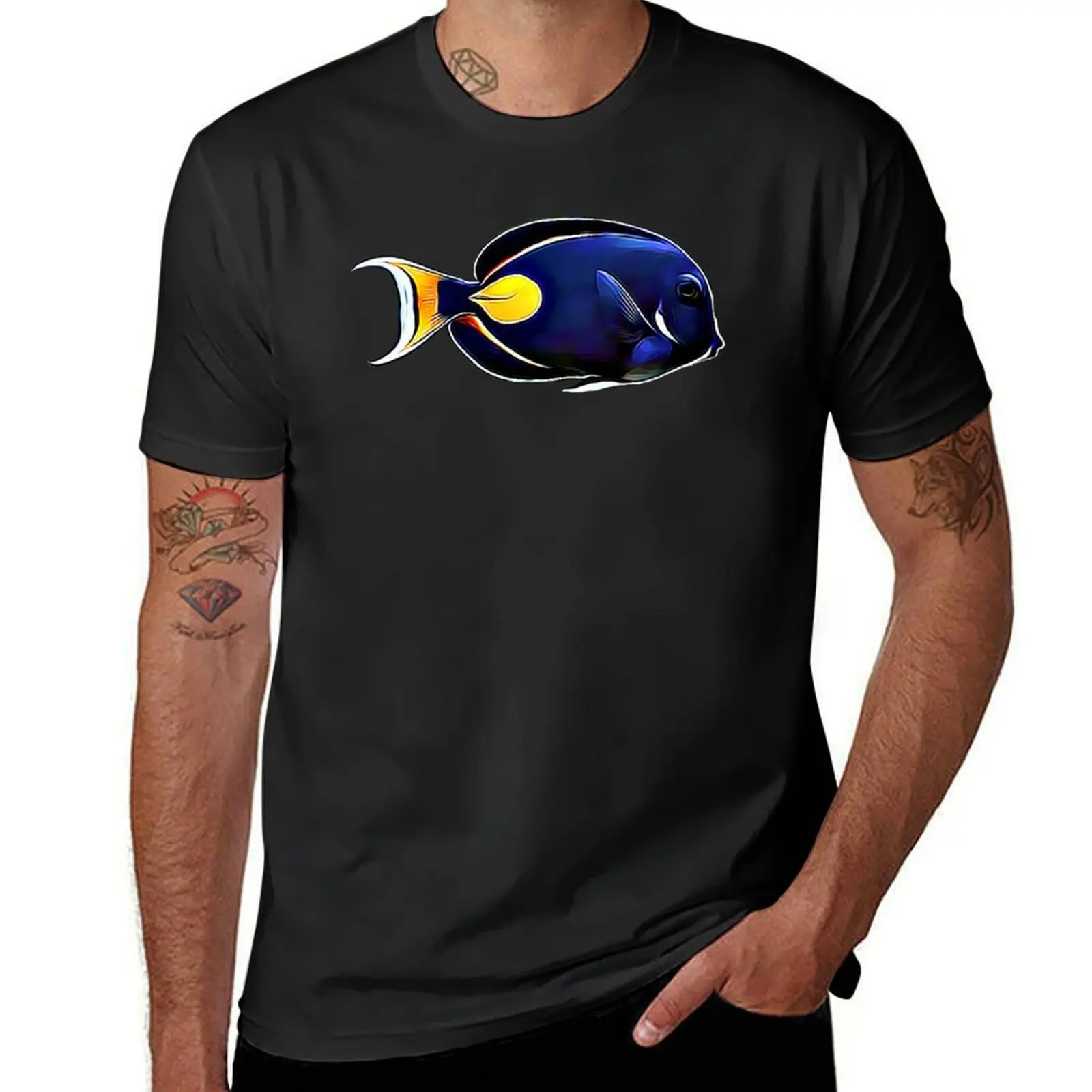 Achilles Tang Saltwater Reef aquarium fish Shirt T-Shirt summer clothes sweat for a boy oversizeds t shirt for men