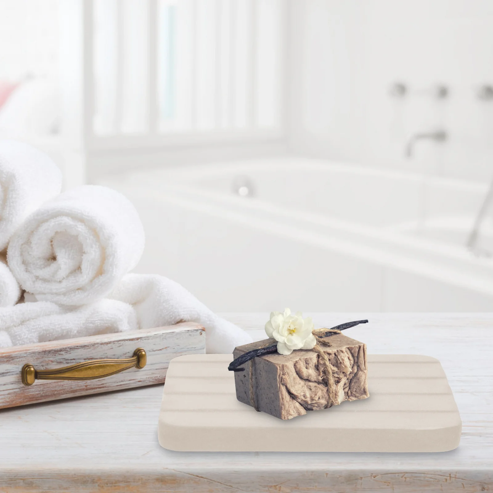 

Creative Diatomite Soap Holder Multifunctional Bathroom Decorative Storage Bracket Housewarming Present Tray