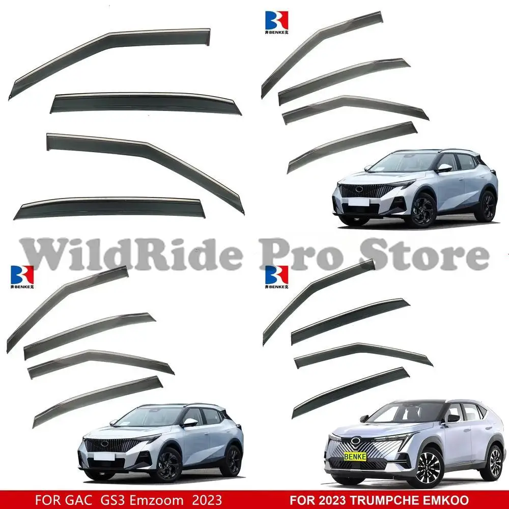 

1 set For Wind Deflector for GAC TRUMPCHI GS3 EMZOOM EMKOO 2023 2024 Car Accessories Weather Rain Guards Side Window Sun Visor A