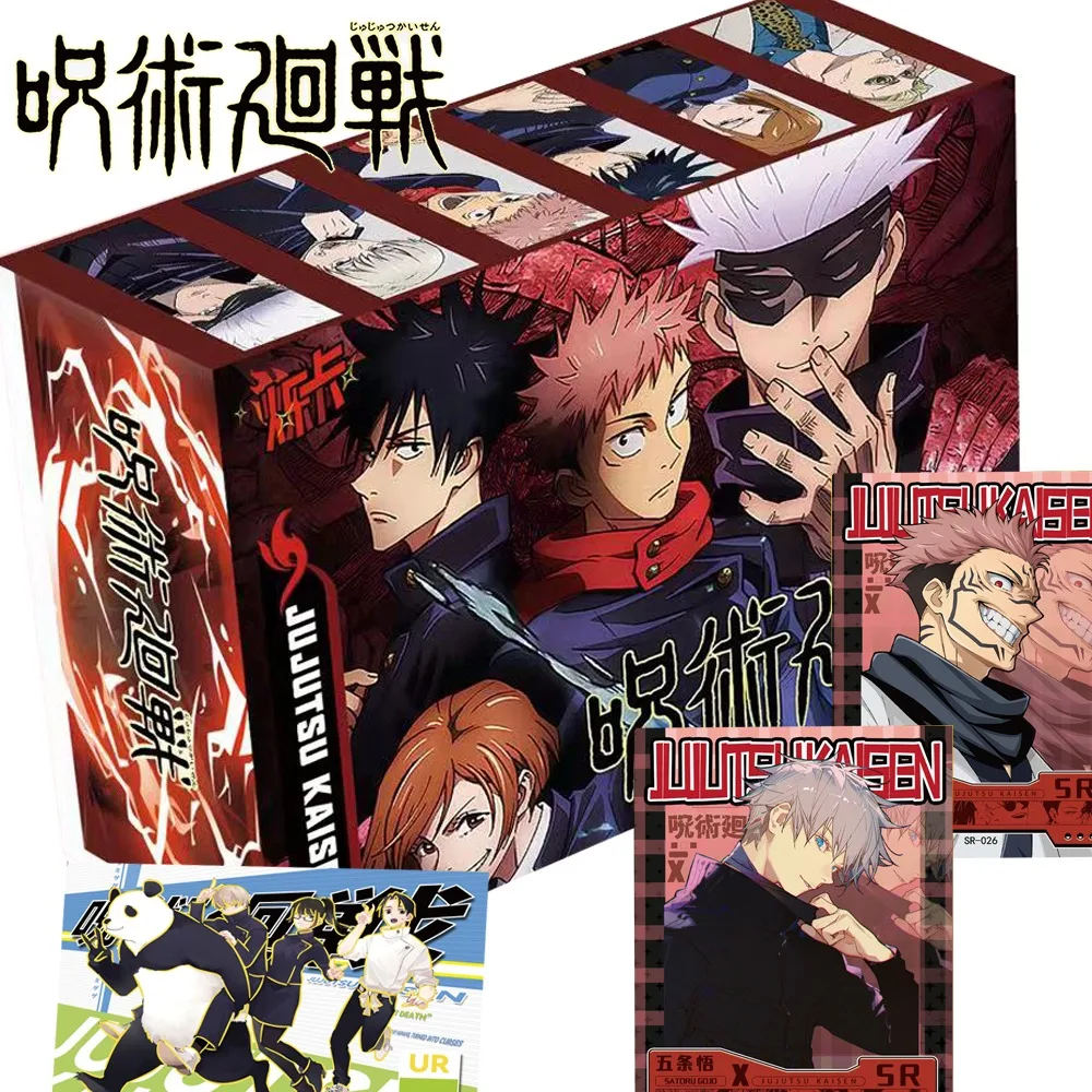 

Original Jujutsu Kaisen Collection Card For Child Japanese Anime Characters Itadori Yuji Satoru Gojo Family Table Playing Toys