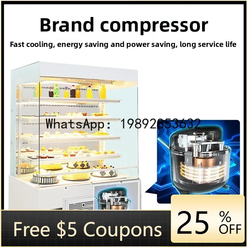 LYY   Vertical Cake Display Cabinet Dessert Showcase Sandwich Cake Western Freezer Counter