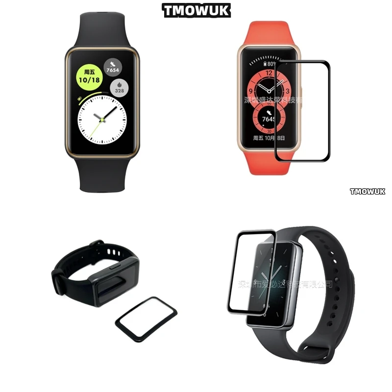 

For Huawei Honor Band 6 7 9 10 - PMMA Soft Screen Protective Film, 3D Curved Full Cover Anti-Scratch