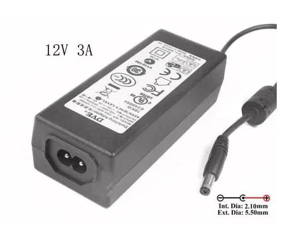 

Power Adapter DSA-42D-12 2, 12V 3A, Barrel 5.5/2.1mm, 2-Prong