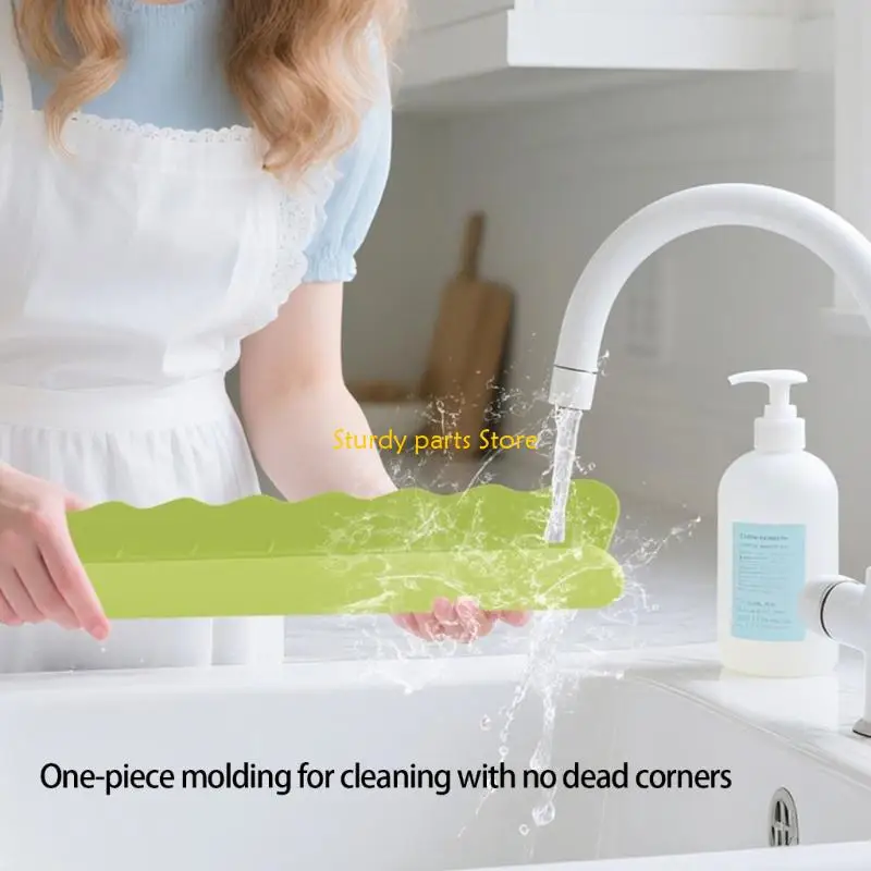 

97QC Adjust Kitchen Flexible Water Dam For Side Prevents Water Spills Secure Adhesion Suitable Any Size