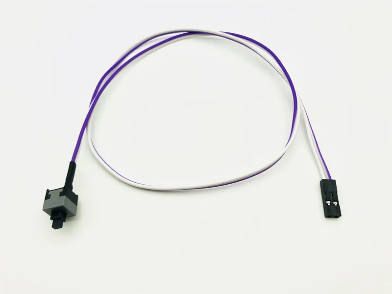 10PCS Reset Motherboard Cable Desktop Computer PC Case Power Button SW Switch Power Cord Cable Re-start Switch Cable for Mining