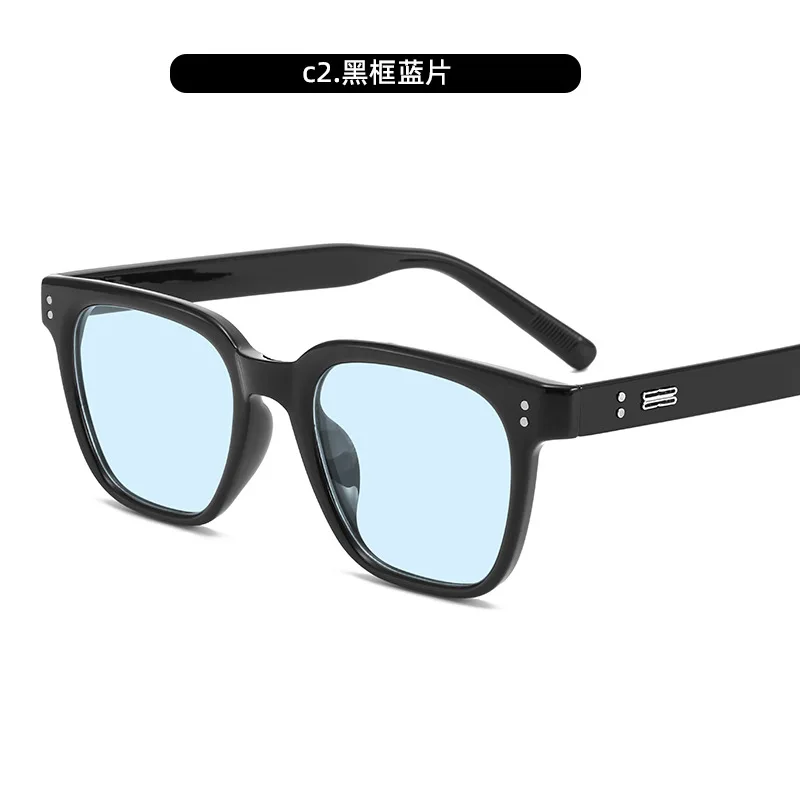 New Korean version Instagram popular sunglasses for men, retro square street photography, UV resistant sunglasses for women