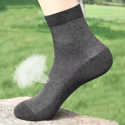 5 paare/los Männer dünne Mesh atmungsaktive Socken Mittel rohr plus Größe EU38-47 Arbeit Business lässig schwarz weiß kurze Socke