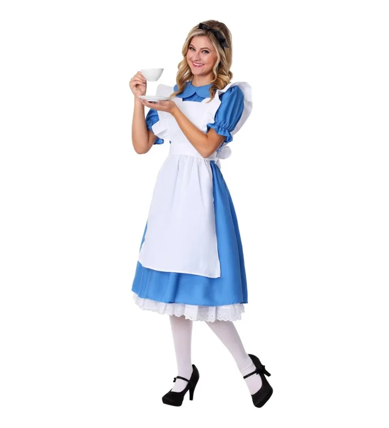 

Women's Alice Wonderland Costume Adult Cosplay Lolita Maid Party Dress Up