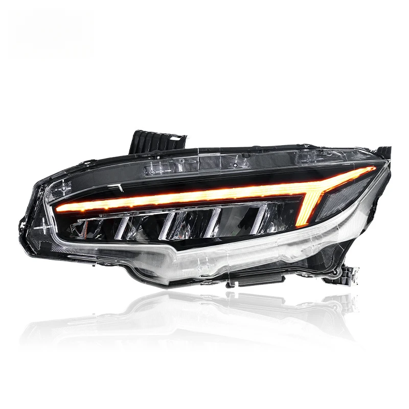 Suitable for 2016-2021 Honda 10th Generation Civic headlight assembly modification with Dragon Wing RGB LED daytime running ligh