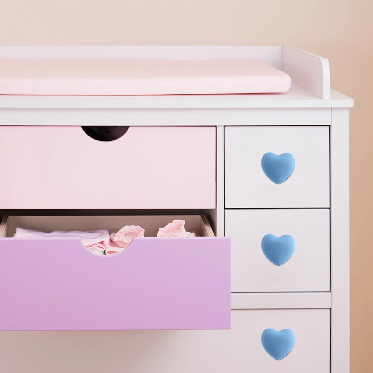 

4 Pcs Heart-shaped Handle Creative Handles Simple Furniture Drawer Cartoon Grip Cabinet Wardrobe Adorable