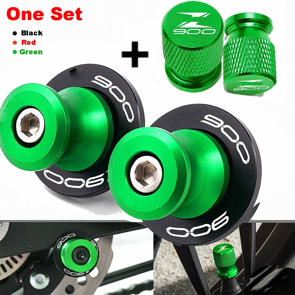 

For Kawasaki Z900 Z900RS Swingarm Spool M8 Slider Cover Tire Valve Air Port Wheel Cap Motorcycle Accessories 2019 2023 2024 2025