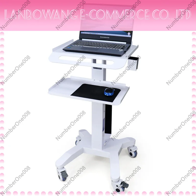 Mobile Dental Trolley Cart Rolling Stand for Intraoral Scanner Notebook Dental Instrument Storage for Clinic
