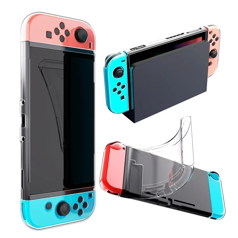 Мягкий прозрачный чехол из ТПУ для Nintendo Switch, защитный чехол, защитная рамка, аксессуары для игровой консоли