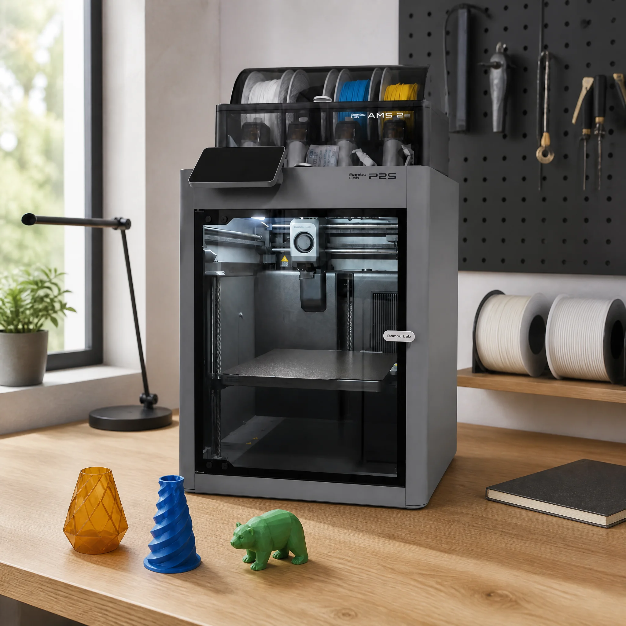 For Bambu Lab P2S Combo Automatic New PLA Fast Print Speed 500mm/s Desktop Closed Core FDM Multicolor High-speed 3D Printer