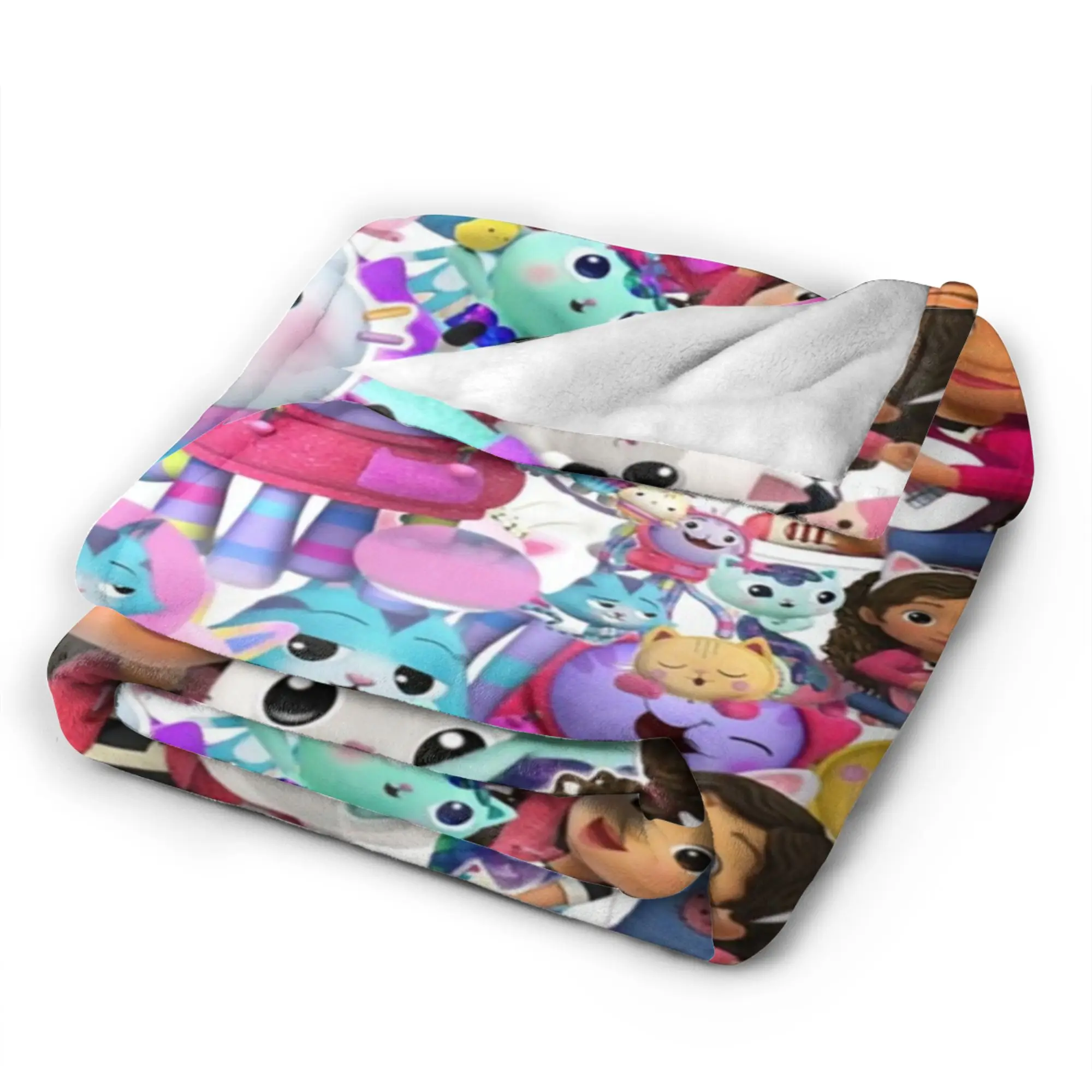 Gabbysed dollhouses Plush Blanket Girls Boys  Flannel Bedding Throws For Home Decor Warm Soft Custom Quality Bedspread Gift Idea