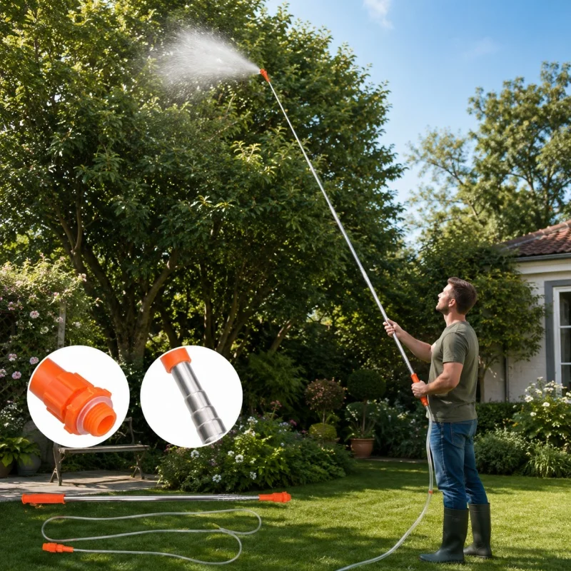 2.6 Meters Stainless Steel Sprayer Tube Rod Used for Electric Hand Pressure Sprayer Garden Pesticide Spraying Accessories