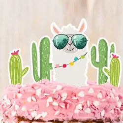 Fiesta Mexican Girl Birthday Cake Name Banner Llama Cake Topper Llama Birthday Llama Party Decor