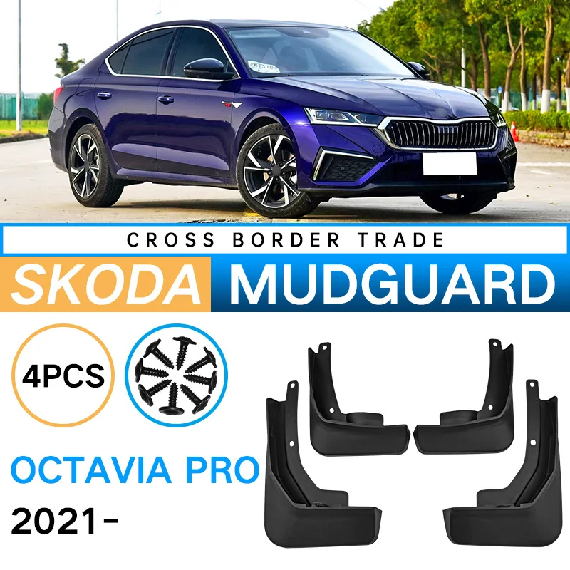Mud Flaps Splash Guards Fender Mudguard for Skoda Octavia Pro 2021 Wheel Eyebrow Well Protection Parts