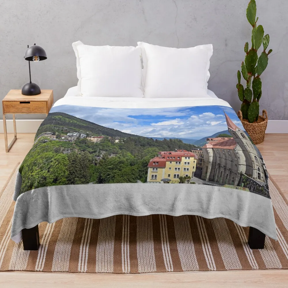 

Bad Gastein and mountains landscape Austria Throw Blanket Personalized Gift Plaid on the sofa Extra Large Throw Blankets