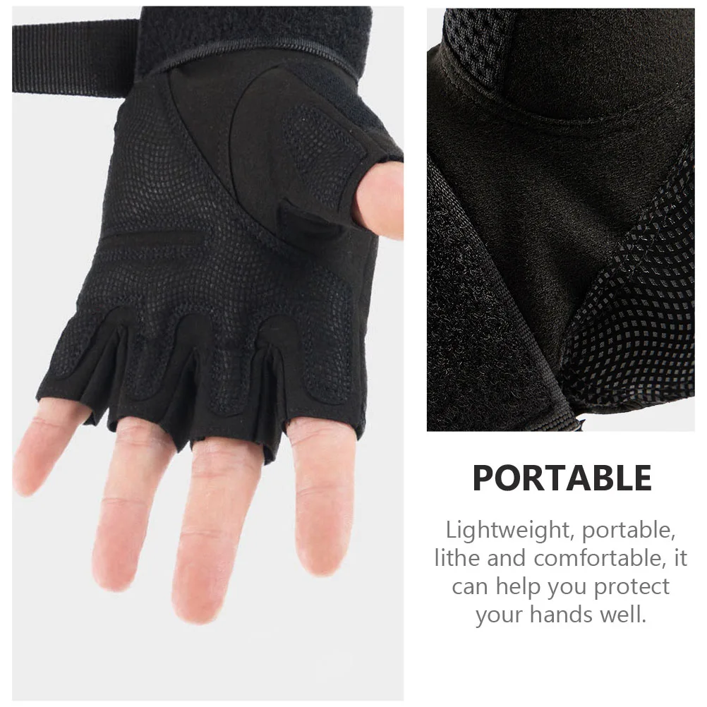 

1 Pair Outdoor Sports Durable Half-Finger Riding Combat Gloves Windproof Breathable Lightweight Cycling Mitten Mountain Bike
