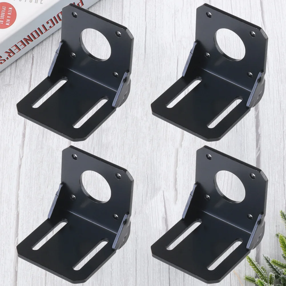 

4pcs 3D Printer Motor Bracket Black Mounting Plate For 42 Stepping Motor L-Shaped Support Rack 3D Printer Extruder Parts