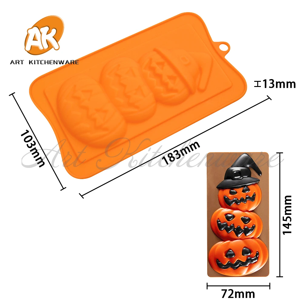 Pumpkins Pattern Chocolate Mold Jelly Candy Silicone Mould DIY Creative Mousse Mould Cake Decorating Tools Bakeware Accessories