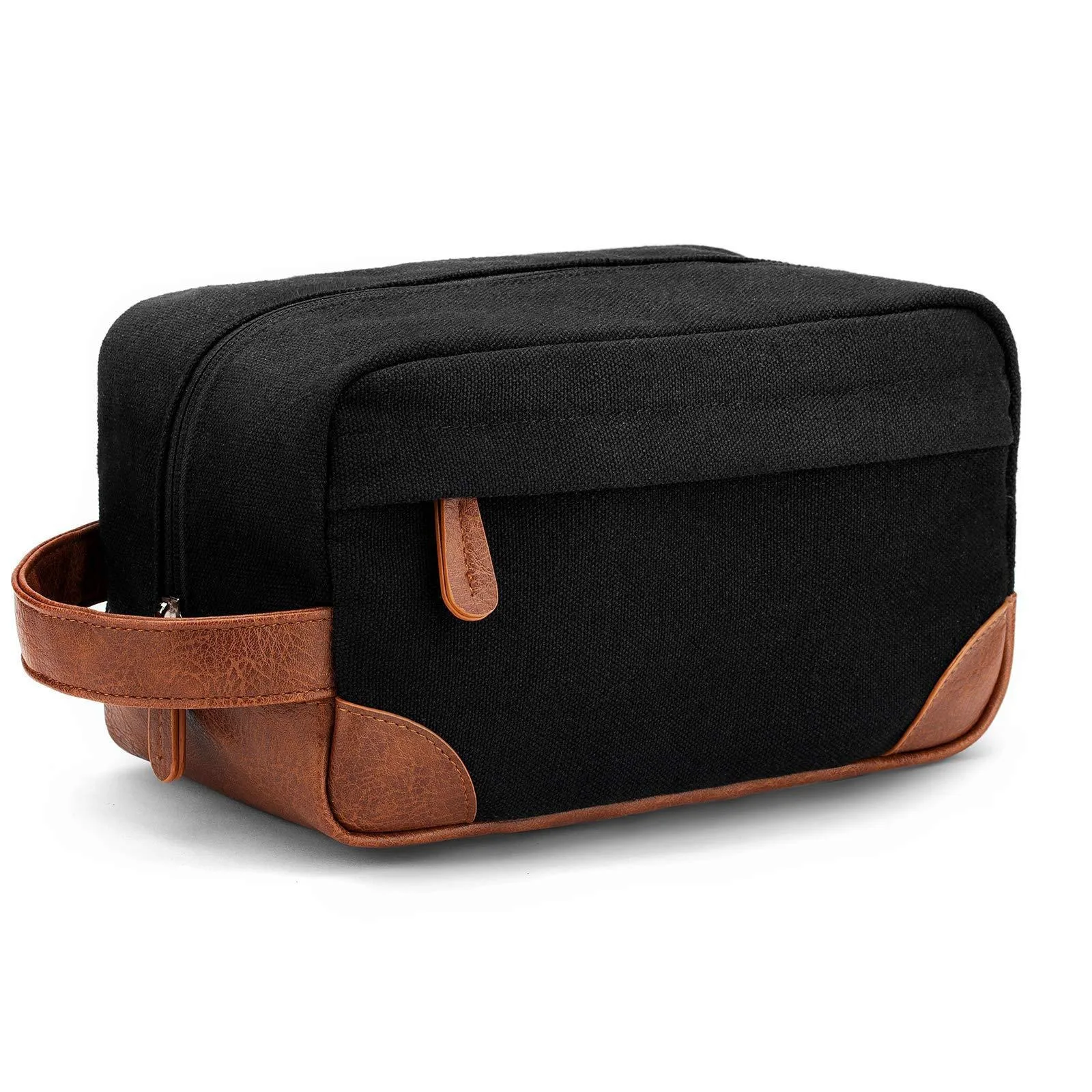 New Makeup Bag Travel Portable Large Capacity Cosmetic Bag Retro Waterproof Canvas Pu Leather For Women And Men