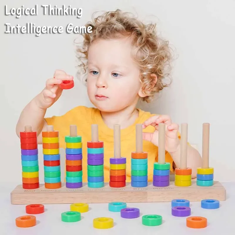 Montessori Board Game Color Sorting Logic Thinking Challenge Intellectual Clearance Interaction Education Toys