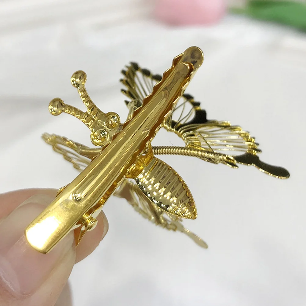 

5pcs Duckbill Clips Butterfly Hair Accessories Women Headdress Decorative Metallic Lattice Fairy Hairstyle Tool for Girls
