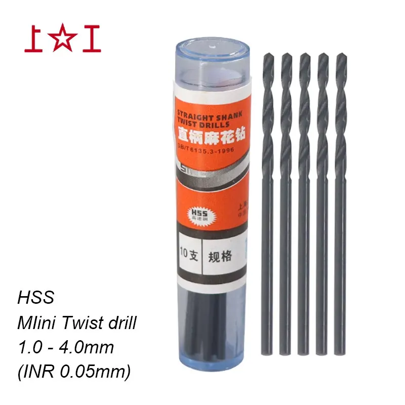 

Сверло SG с микроотверстием, сверло маленького диаметра 1,0-4,0 мм, 10 шт./компл., спиральное сверло из быстрорежущей стали, интервал 0,05 мм