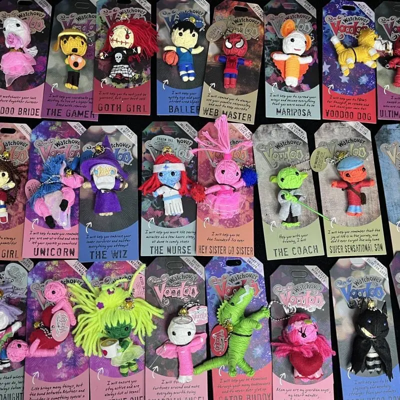 Blessing Finished Handmade Wrapped Yarn Mummy Voodoo Doll Pendant Keychain Cute String Doll Stuffed Toy Bag Charm Collectible Or