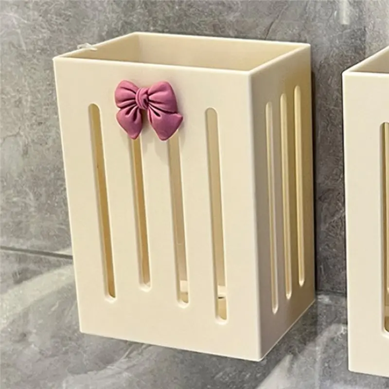 ABKO-Bathroom Comb Rack Wall Mounted Punch-Free Toothbrush Storage Tube Toilet Bathroom Toothpaste Placement Unit