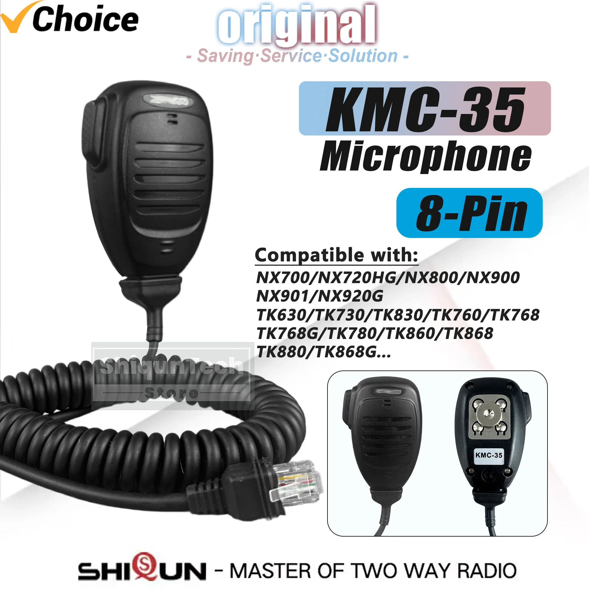 

KMC-35 Microphone Car Mobile Radio Handheld Speaker Mic Compatible with Kenwood TK730 TK-481 TK-868G TK-760G TM471 Walkie Talkie
