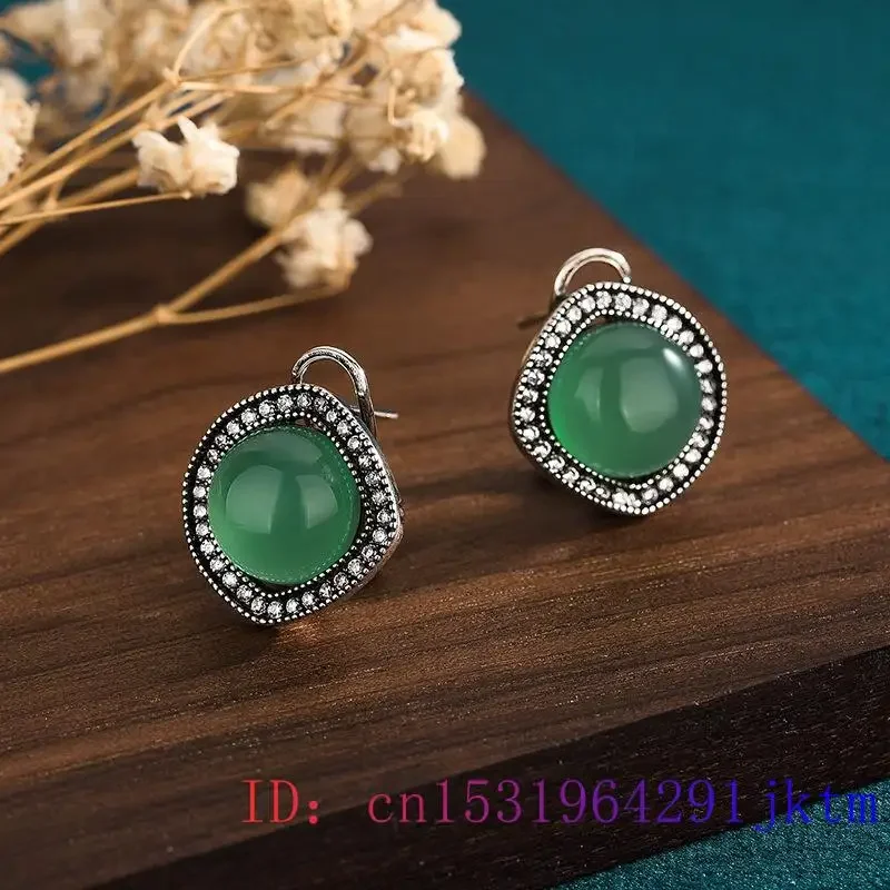 สีเขียวหยกจีนอุปกรณ์เสริมเครื่องประดับจริง Jadeite Charm ธรรมชาติ925 Silver Charms Amulet Vintage แกะสลักผู้หญิงหรูหรา