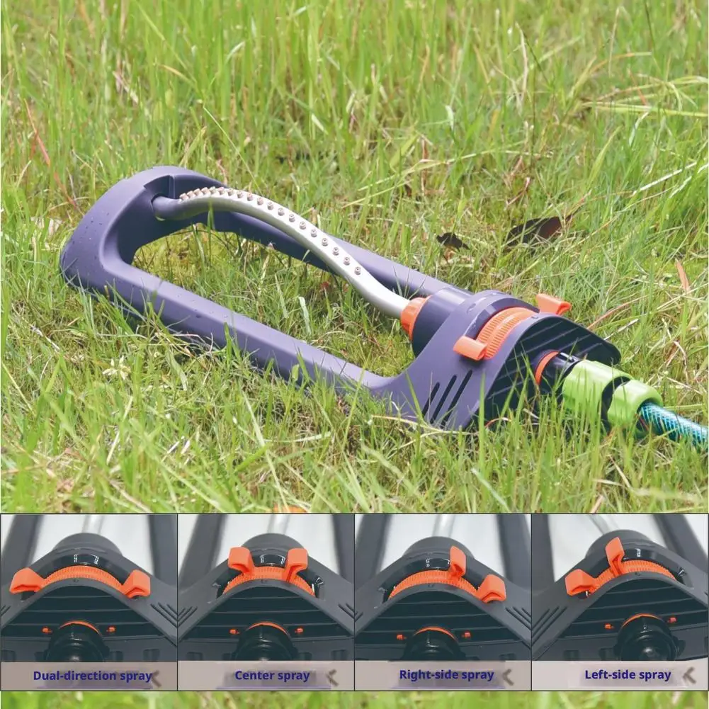 Garden Lawn Oscillating Sprinkler with 19 Nozzles Auto Rotating Water Spray For Outdoor Yard Plants