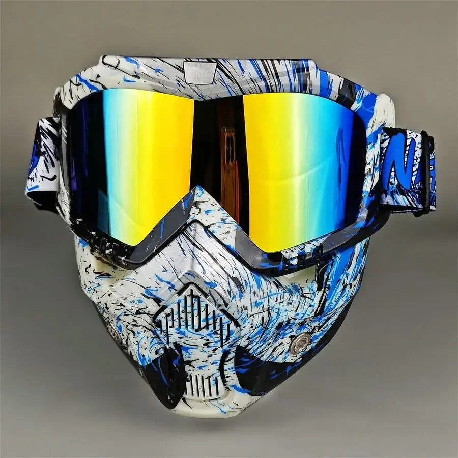 

TPU Sports Face Mask With Goggles For Skiing Cycling Motorcycle Windproof Protective Eyewear