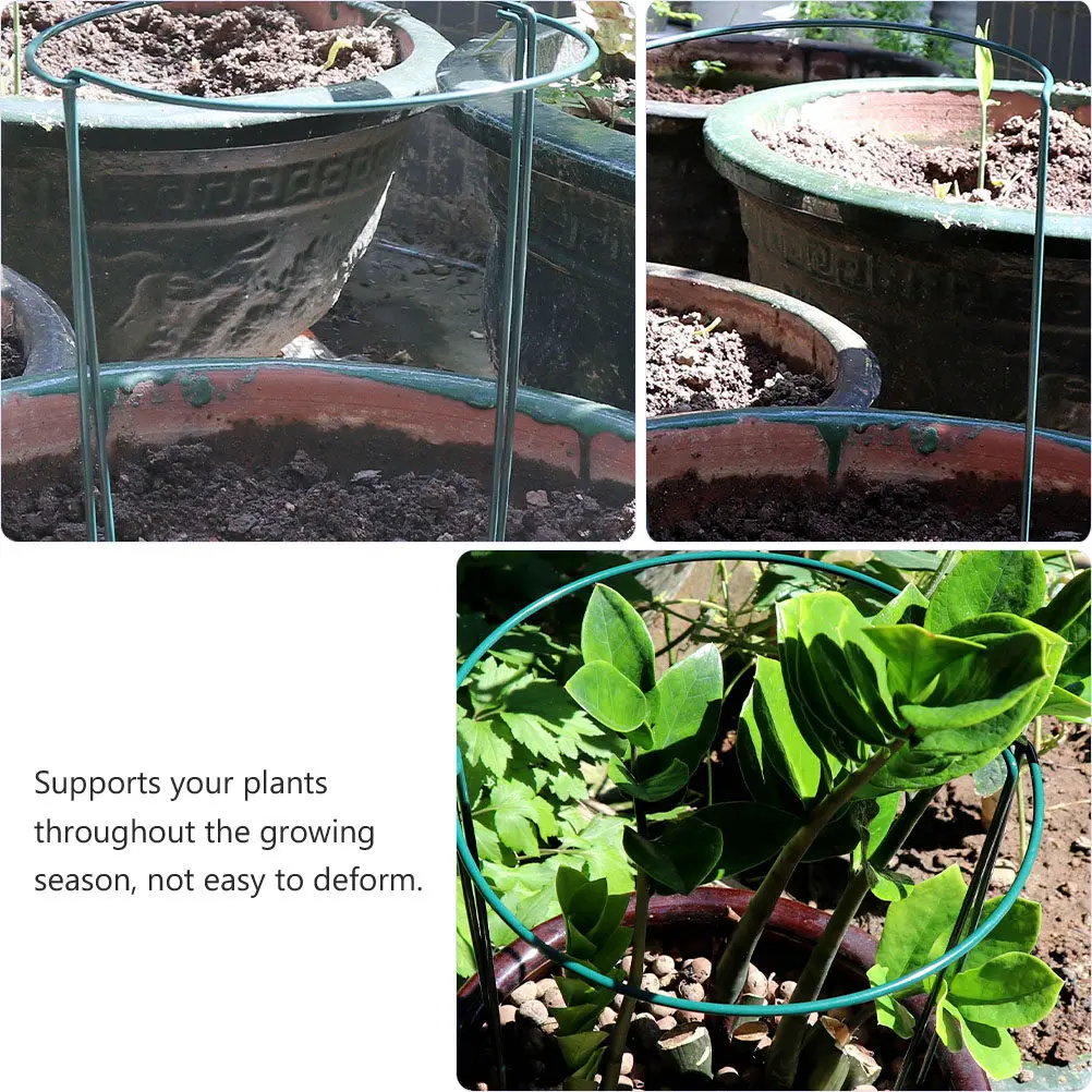 

Набор из 4-х полукруглых опор для цветов: садовые решетки-подставки для горшечных растений, вьющихся лиан, прочные клетки для лилий