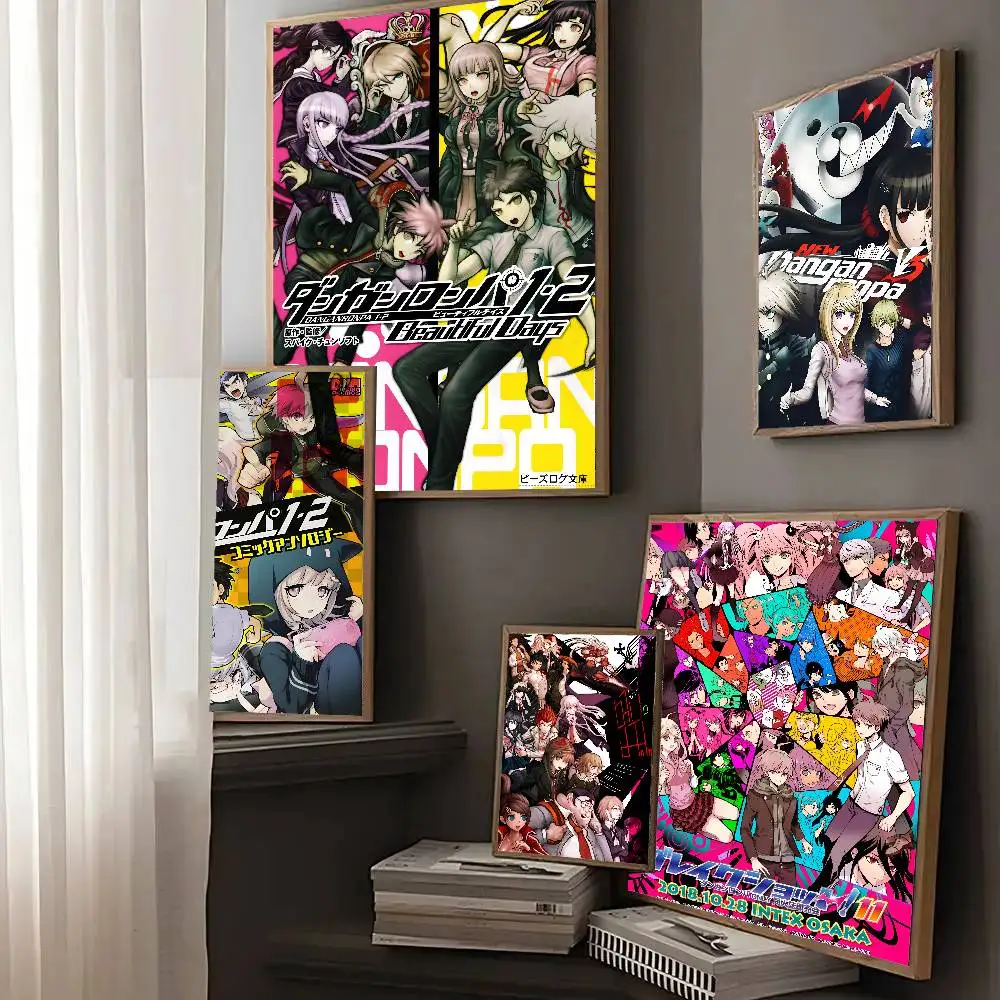 Anime Danganronpa Hot Game Poster And Prints Wall Art Pictures For Modern Bedroom Game Room Home Decor