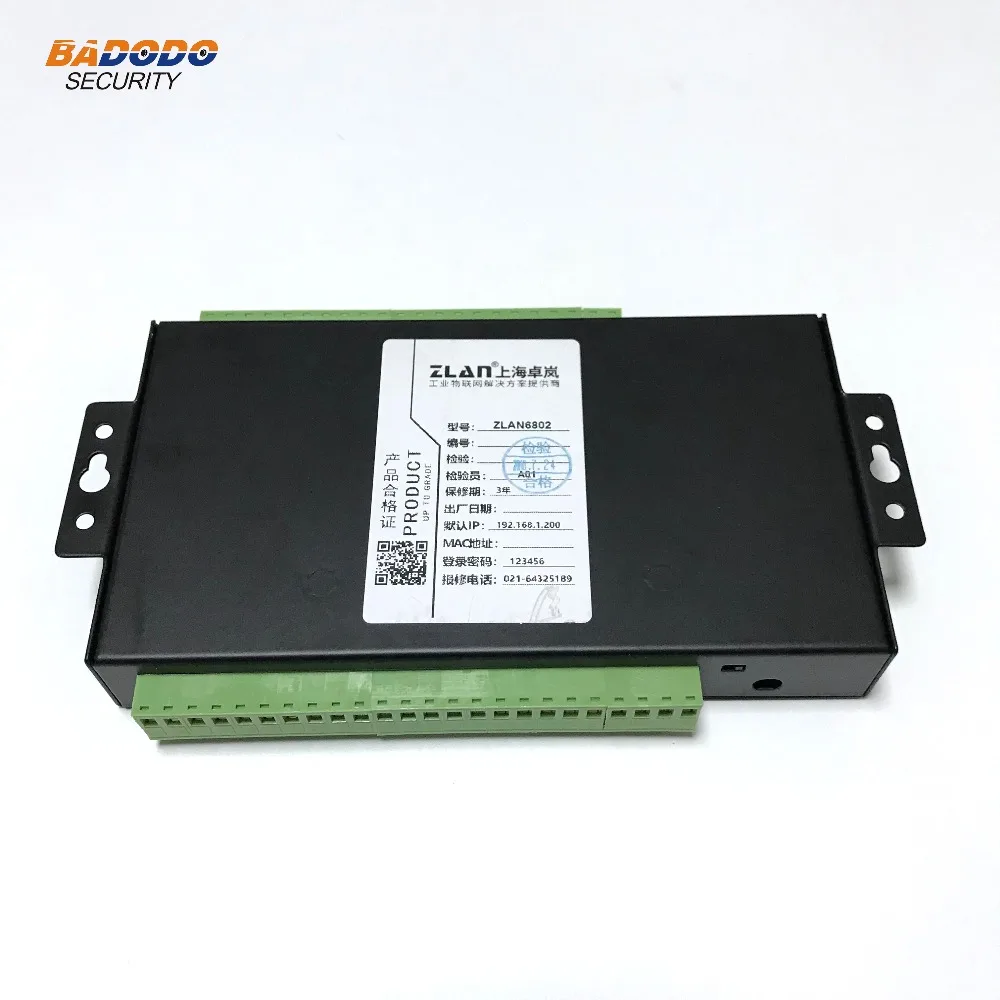 ZLAN6802 8 قناة منفذ تحكم الإدخال/الإخراج عن بعد DI AI DO RS485 إيثرنت Modbus I/O وحدة RTU جامع البيانات